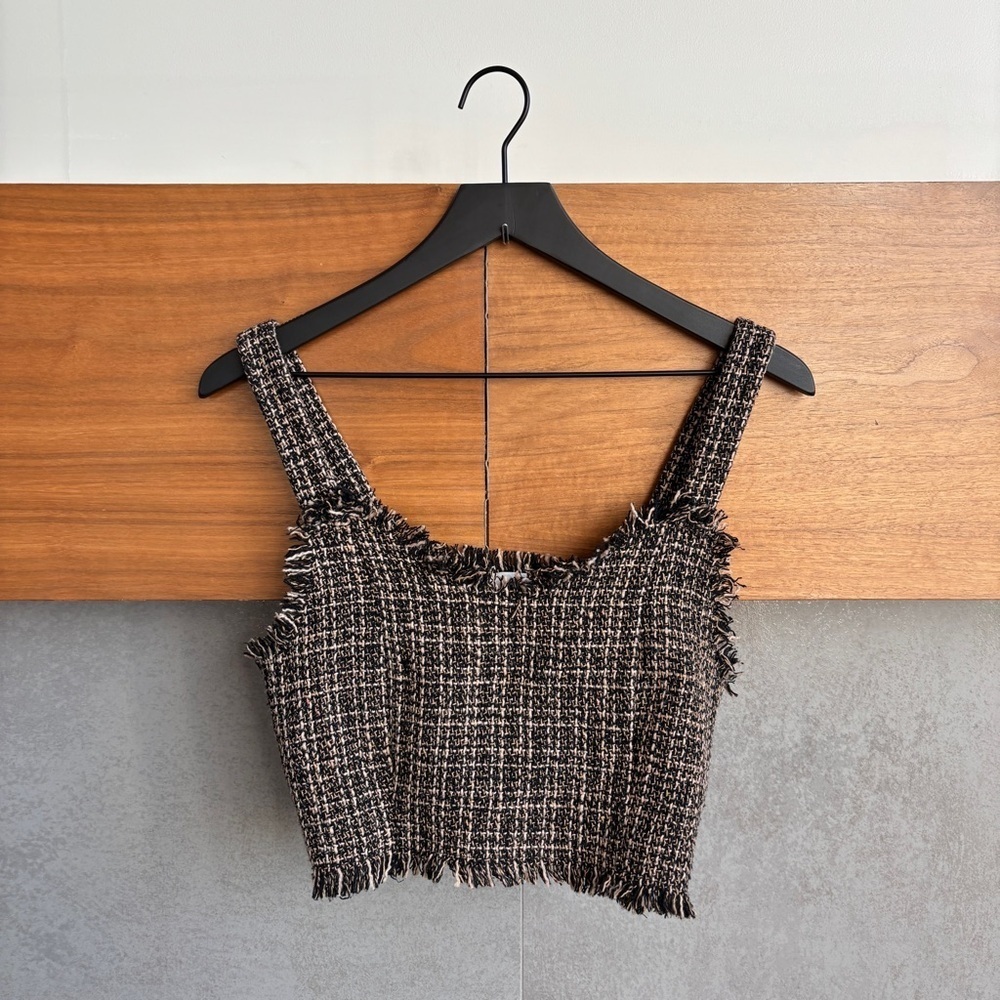 Mare Mare By Anthropologie Tweed Crop Top, Size XS